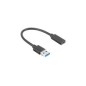 Lanberg USB-C adapter 15cm Sort Lanberg USB-C adapter 15cm Sort